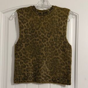 Zara Animal Print Knit Top